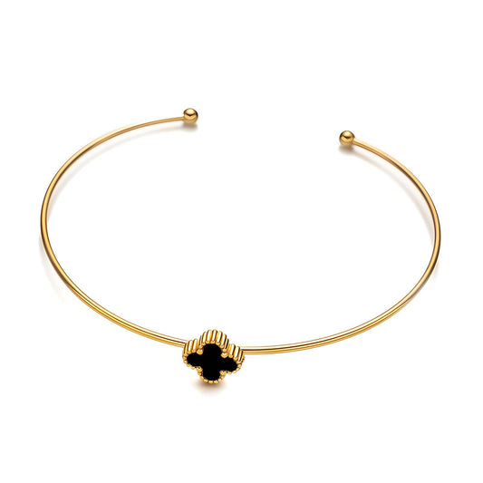 18K gold plated Stainless steel Four-leaf clover bracelet