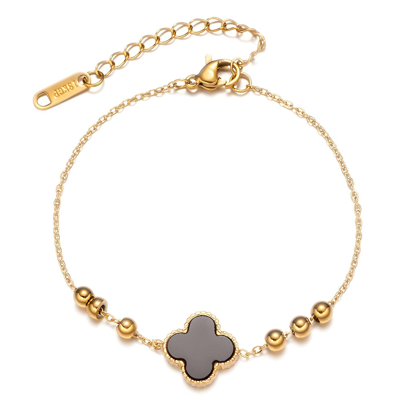 18K gold plated Stainless steel Four-leaf clover bracelet