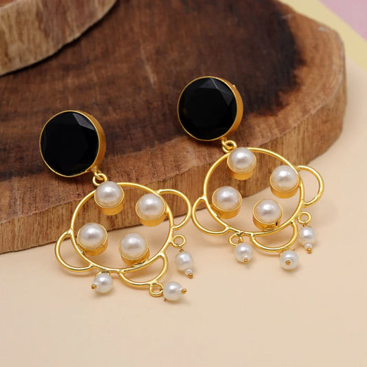 Black Color Amrapali Earrings