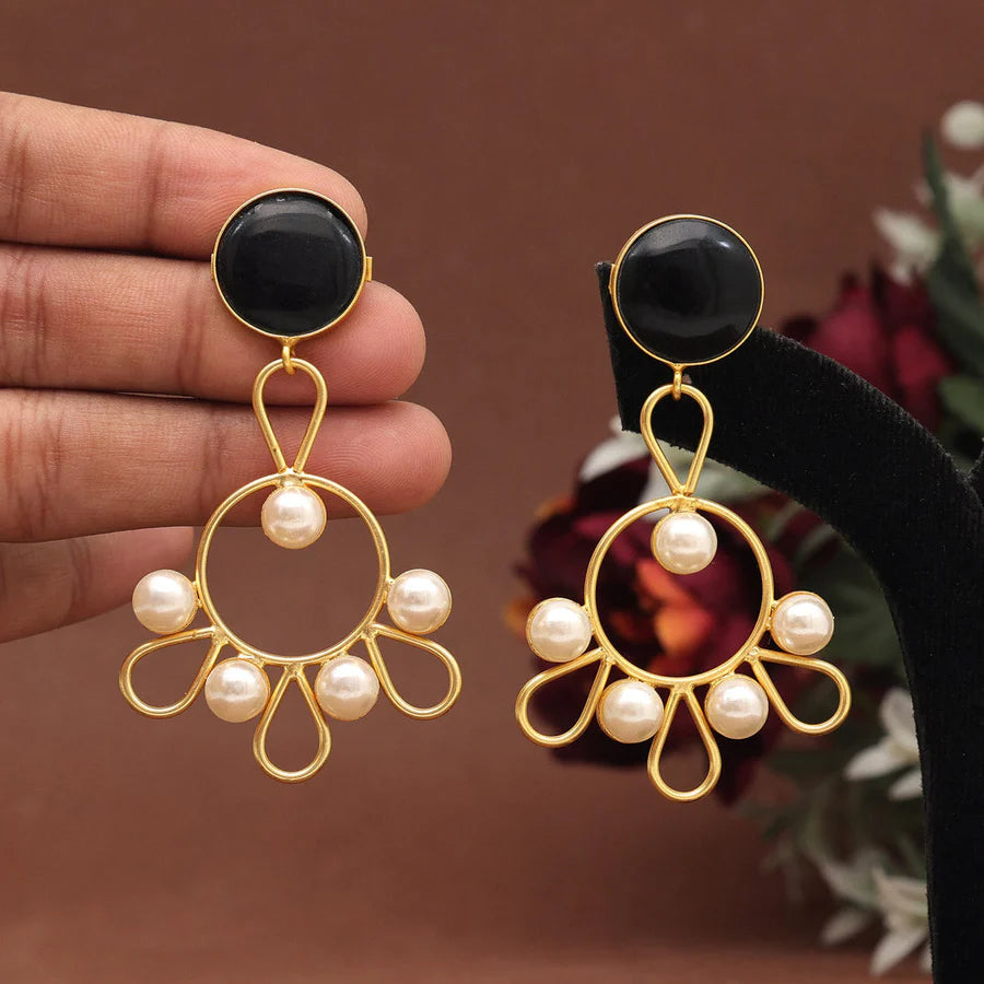 Black Color Amrapali Earrings