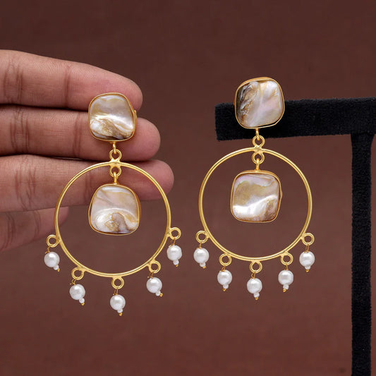 White Color Amrapali Earrings