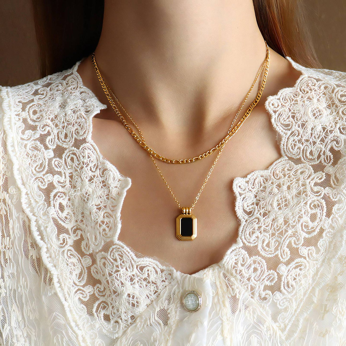 18K gold plated Stainless steel necklace