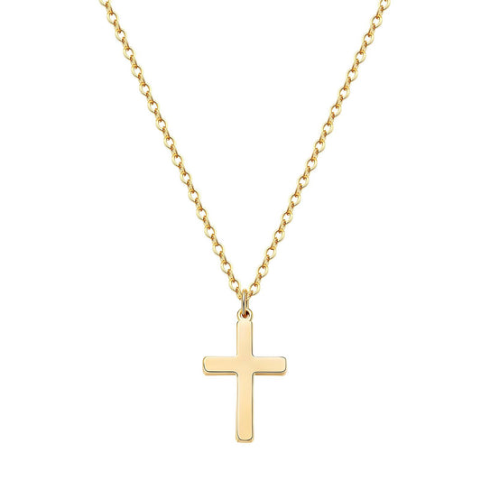 18K gold plated Stainless steel Crosses necklace