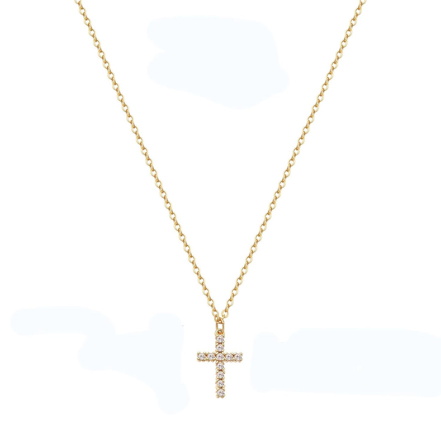 18K gold plated Stainless steel Crosses necklace