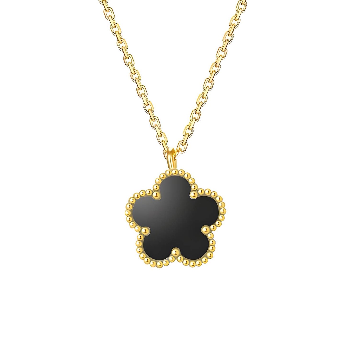 18K gold plated Stainless steel Flower necklace